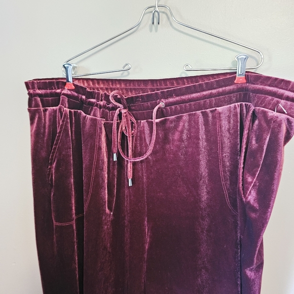Torrid 4 Burgundy Wine Pull On Velvet Joggers Nwt - Picture 9 of 10